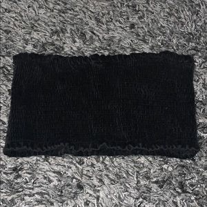 black ribbed tube top